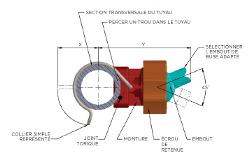 MK-1-french-diagram Monture à bride pour buse à orientation réglable