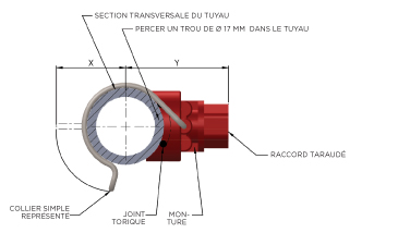 MK2-Holder-French Monture à bride pour buse fixe
