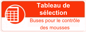 Tableau pour la selection des buses de traitement des mousses.