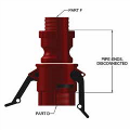 Connector part d and F diagram Male to female coupler