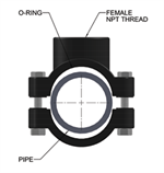 Pipe saddle adapter for pretreamnet