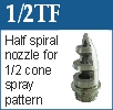 half spiral nozzle
