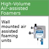 HV air assisted foamers