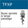 Large free passage spiral nozzle 