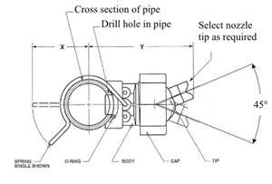 Mark 1 tech drawing unispray mark 1 nozzle holder
